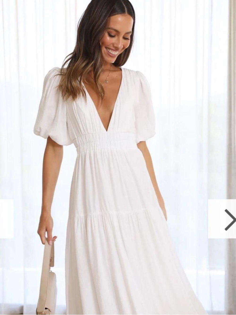 Billy j Erin midi dress in white